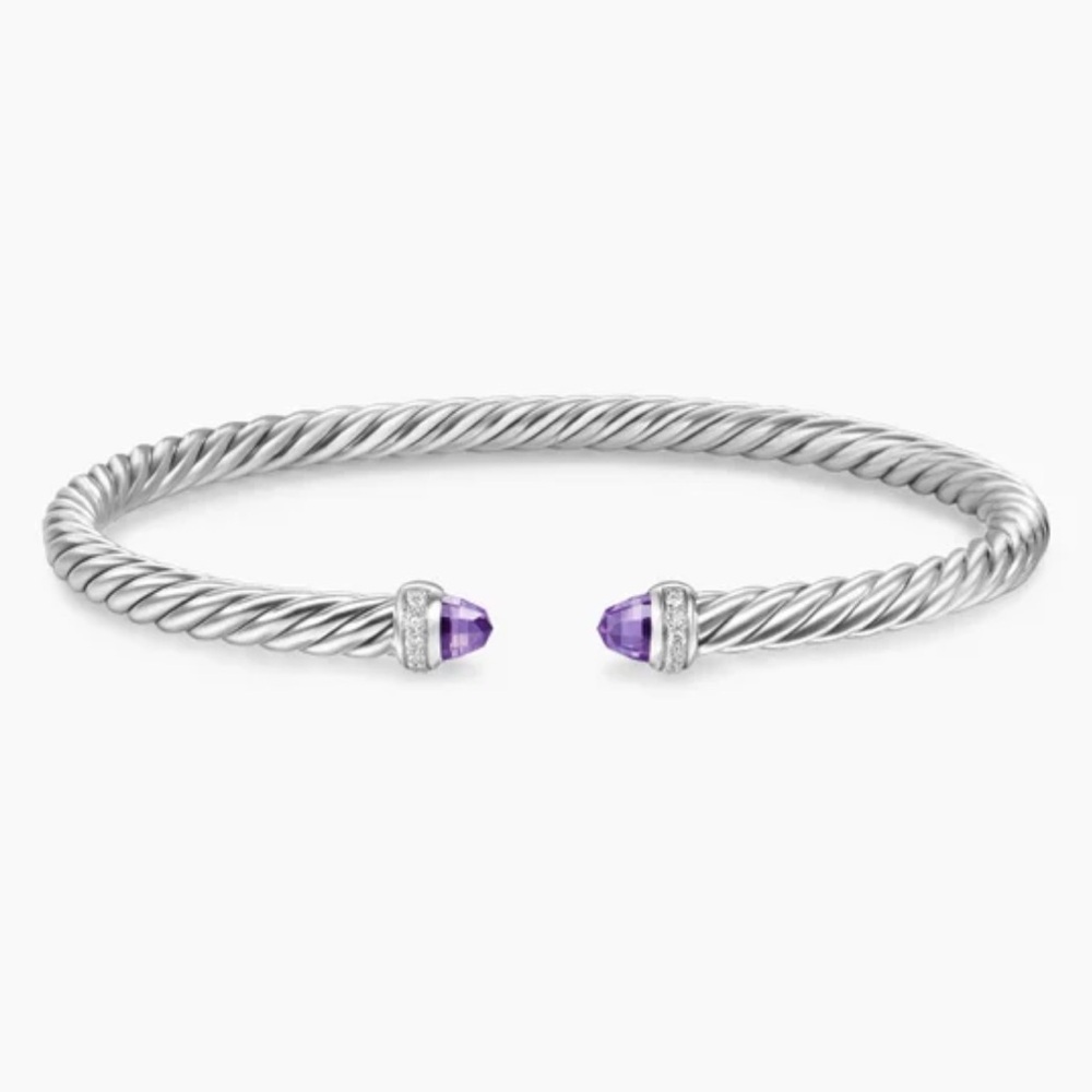 David Yurman Cable Bracelet Purple Amethyst